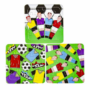 KARIŞIK FUTBOL PUZZLE - 14 x 14 cm (50 adet)
