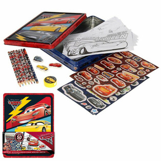 DISNEY CARS 3D Metal Kutulu Tasarım ve Boyama Seti (12 adet)