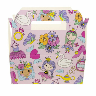 Prenses Men&uuml; Kutusu - &Ccedil;ocuk Men&uuml; Kutuları - 22,5 x 12 x 9,5 cm (24 adet)