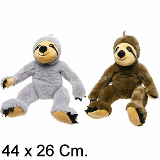B&Uuml;Y&Uuml;K PELUŞ TEMBEL HAYVAN, 44 CM - KARIŞIK RENKLER (6 ADET)