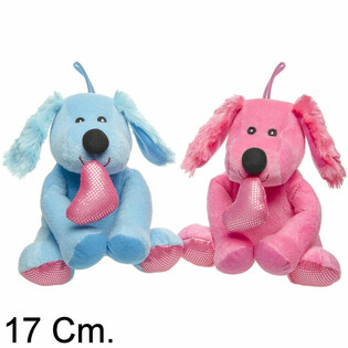 KALPLİ PELUŞ K&Ouml;PEK - 17 CM - KARIŞIK RENKLER (12 adet)