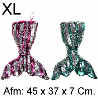 XL Peluş Denizkızı Kuyruğu Yastık - 45 cm - Karışık Renkler (4 adet)