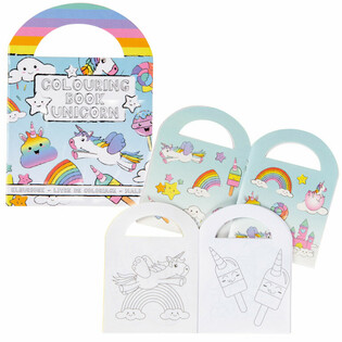 &Ccedil;ıkartmalı K&uuml;&ccedil;&uuml;k Unicorn Boyama Kitapları (48 adet)