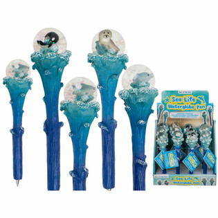 Sea Life Deniz Hayvanları Simli T&uuml;kenmez Kalem (12'li Stand)