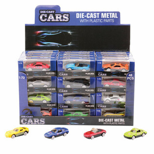 KARIŞIK SPOR ARABALAR, &Ouml;L&Ccedil;EK: 1:72 STANTLI (48 Adet)