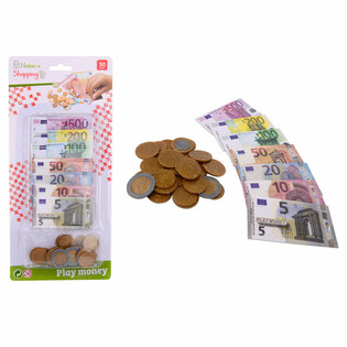 HOME SHOPPING - KART &Uuml;ZERİNDE EURO OYUNCAK PARA VE BANKNOTLAR (6 adet)