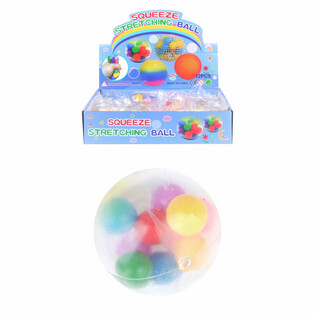 Pom Pom Detaylı Sıkma Topu &Oslash;6cm (12'li Stand)