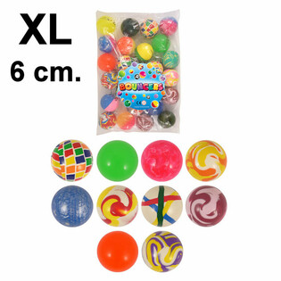 XL Karışık Zıp Zıp Toplar &Oslash;6cm (25 Adet)