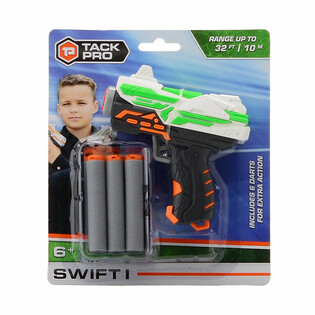 Tack Pro Swift I Oyuncak Tabanca ve 6 Yumuşak Dart - 11 cm