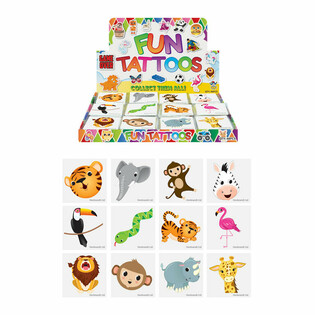 FUN TATTOO - JUNGLE HAYVANLARI - TEŞHİR KUTUSU (48x12 adet)