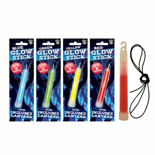 Işıldak Glow Stick Breaklight - 15 cm İpli - Karışık Renk Stantlı (12 Adet)