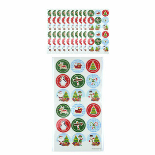 Eğlenceli Noel &Ccedil;ıkartmaları - 10 Sayfa, Her birinde 18 &Ccedil;ıkartma