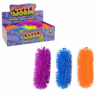 B&uuml;y&uuml;k Fluffy Solucan 22 cm - Stand (12 Adet)