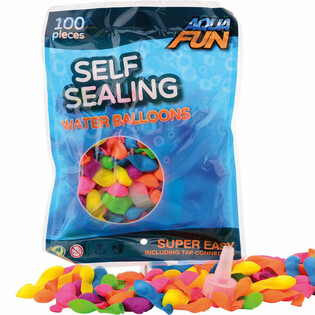 AQUA FUN - 100x Kendinden Kapanan Su Balonları (6'lı Paket)