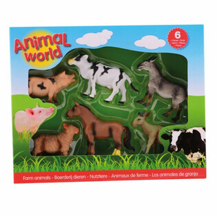 ANIMAL WORLD - 6 ADET &Ccedil;İFTLİK HAYVANI OYUNCAK SETİ (1 adet)