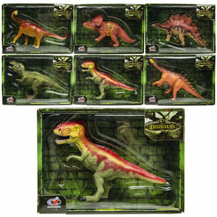 Dinozor Oyun Fig&uuml;rleri - L&uuml;ks Hediye Kutusu - Karışık T&uuml;rler (6'lı Set)