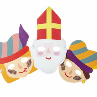 SINTERKLAAS - SINT & PIET FOAM MASKELER (48 adet)