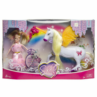 Tekboynuz / Unicorn ve Prenses Oyun Seti - L&uuml;ks Hediye Kutusunda (1 ad.)
