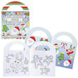 &Ccedil;ıkartmalı K&uuml;&ccedil;&uuml;k Noel Boyama Kitapları (48 adet)
