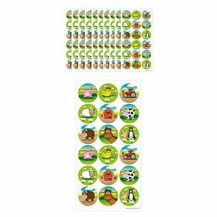 FUN STICKERS - &Ccedil;İFTLİK HAYVANLARI &Ccedil;IKARTMALARI - SAYFA BAŞINA 18 &Ccedil;IKARTMA (10 ad.)