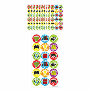 Gamer Fun &Ccedil;ıkartmalar - 10 Yaprak x 18 &Ccedil;ıkartma
