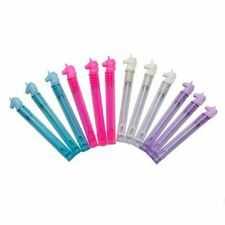 Renkli Unicorn / Tek Boynuzlu At Baloncuk &Ccedil;ubukları (12'li Paket)