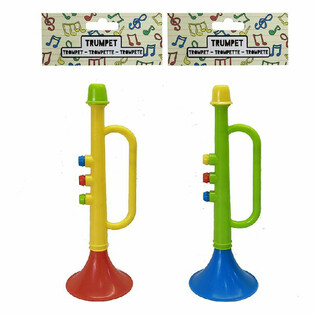 OYUNCAK TROMPET - 15 CM - KARIŞIK RENKLER (12 Adet)