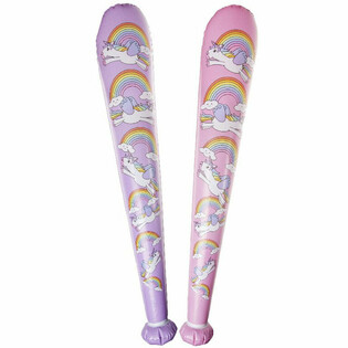 B&uuml;y&uuml;k Şişme Unicorn Sopası - 85cm - Karışık Renkler (12 Adet)