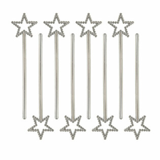 Yıldızlı Sihirli Değnek, 17 cm (1 Paket, 8 adet)