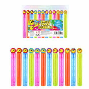 Renkli Smiley K&ouml;p&uuml;k Balon Değnekleri (12'li Paket)