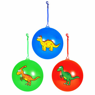 İPLİ DİNOZOR TOPU / BUNGEE TOPU &Oslash;23 Cm (24 adet)