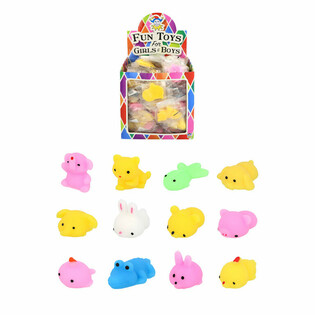 Squishy Oyuncak Hayvanlar S&uuml;rpriz Kutusu - Standlı (96 Adet)