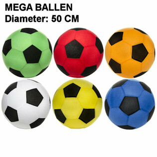 MEGA TOPLAR - &Ccedil;AP: 50 CM - KARIŞIK RENKLER DISPLAY (12 adet)