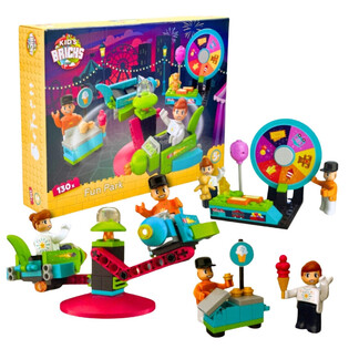 KIDS BRICKS FUN PARK - YAPIM BLOKLARI SETİ - 130 PAR&Ccedil;A (1 ad.)