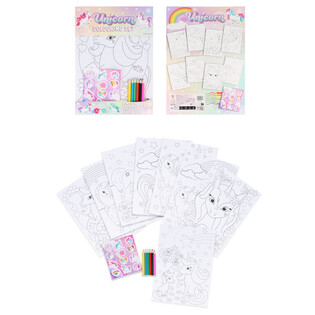 B&Uuml;Y&Uuml;K BOYAMA SETİ UNICORN - 22x30x1 CM (12 adet)