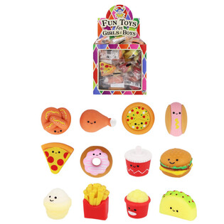 S&uuml;rpriz Kutusu Squishy - Fast Food Fig&uuml;rleri - Stantlı (60 Adet)