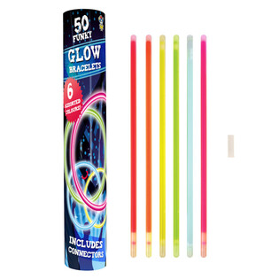 Glow Işıklı Bileklik - 50 Adet T&uuml;pte (12'li Display)