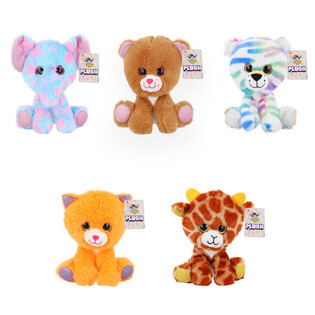 Peluş Oturan Hayvanlar - 15 cm - Karışık Model (10 adet)