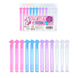 Unicorn / Tekboynuzlu At Mini K&ouml;p&uuml;k Balon Şişeleri (12'li Paket)