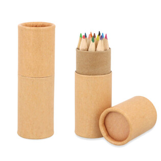 Silindir Kutuda 12'li Kuru Boya Kalemi: Model: Eco Friendly - Teşhir Kutulu (20 adet)