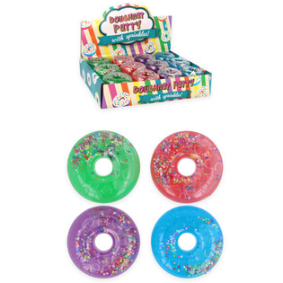 Renkli Teşhir Standında Putty Donutlar - Karışık Renkler (24 adet)
