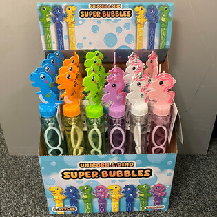 Unicorn ve Dinozor Baloncuğu &Ccedil;ubukları - 120ml - 24 Adet