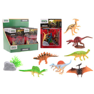 ANIMAL WORLD - Dinozor Oyun Seti 8 Par&ccedil;a - Teşhir Standında (12 Adet)