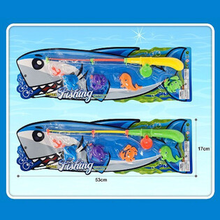 KART &Uuml;ZERİNDE MANYETİK BALIK TUTMA OYUNU - 16x53x3,5 Cm (12 Adet)