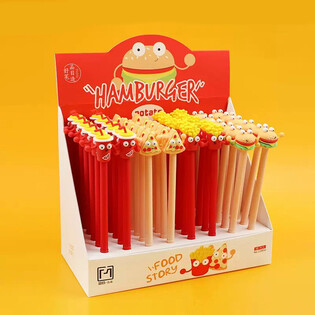 Standlı Fast Food T&uuml;kenmez Kalem (48 Adet)