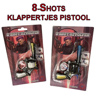 KART &Uuml;ZERİNDE 8 PATLAR MAYTAP TABANCASI (24 adet)