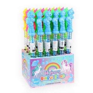 B&uuml;y&uuml;k Baloncuk &Ccedil;ubuğu 35 cm - Unicorn / Tekboynuz Standlı (24 Adet)