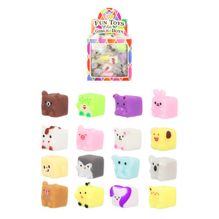 S&Uuml;RPRİZ KUTUSU SQUISHY - K&Uuml;P HAYVANLAR - STANTLI (96 Adet)