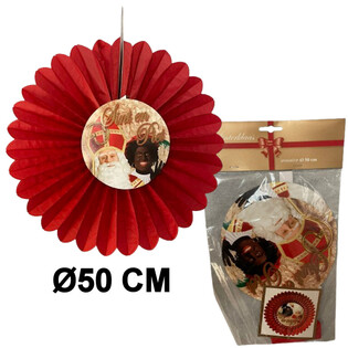 SINTERKLAAS DEKORATİF YELPAZE &Oslash;50 CM - KATLANABİLİR (6 adet)