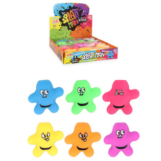SQUEEZY SPLAT MAN - KARIŞIK RENKLER - STANTLI (24 Adet)